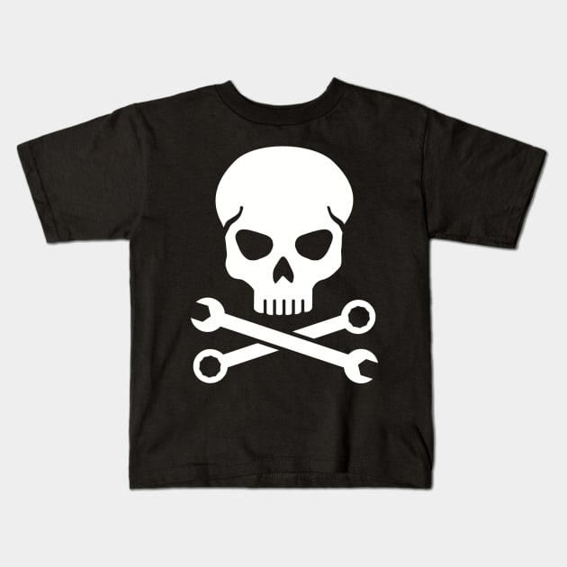 Mechanic skull Kids T-Shirt by Designzz